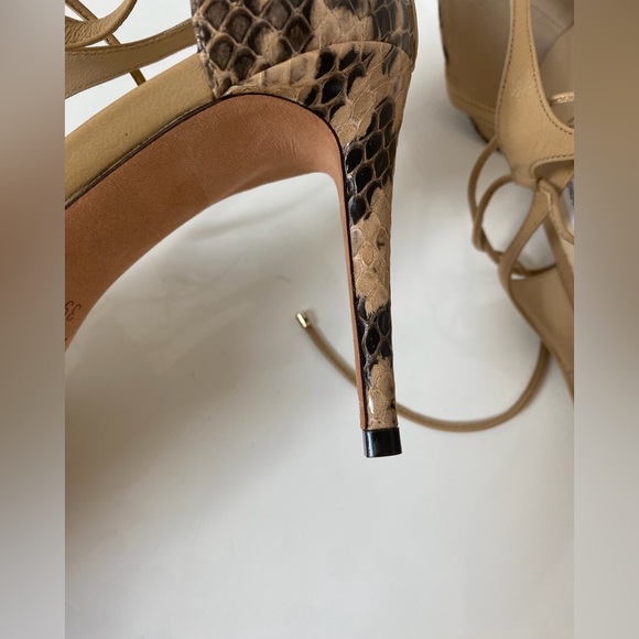 Jimmy Choo leather + snakeskin heels - Picture 5 of 10
